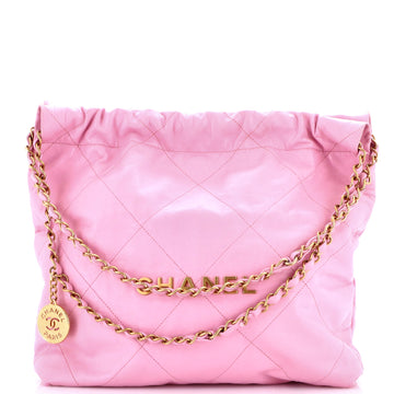 Chanel 22 Chain Hobo Quilted Calfskin Small