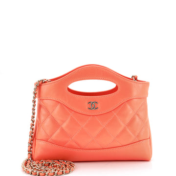 Chanel 31 Shopping Bag Clutch with Chain Quilted Lambskin Small