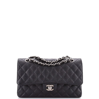 Chanel Classic Double Flap Bag Quilted Caviar Medium
