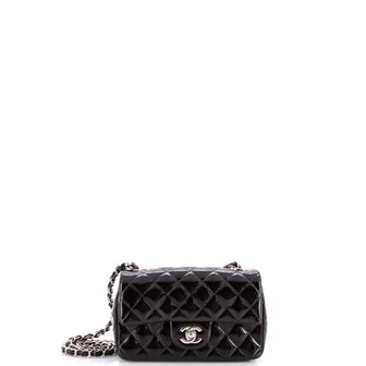 Chanel Classic Single Flap Bag Quilted Patent Mini