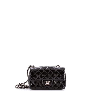 Chanel Classic Single Flap Bag Quilted Patent Mini