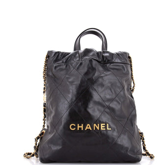 Chanel 22 Chain Backpack Quilted Calfskin Medium