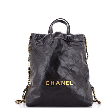 Chanel 22 Chain Backpack Quilted Calfskin Medium