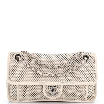Chanel Up In The Air Flap Bag Perforated Leather Medium