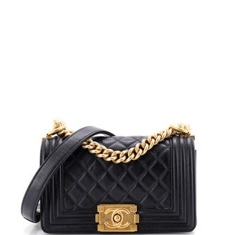 Chanel Boy Flap Bag Quilted Lambskin Small