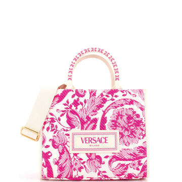 Versace Athena Tote Barocco Raffia Small