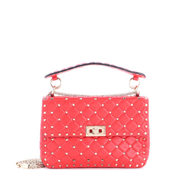 Valentino Garavani Rockstud Spike Flap Bag Quilted Leather Medium