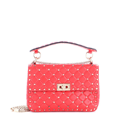 Valentino Garavani Rockstud Spike Flap Bag Quilted Leather Medium