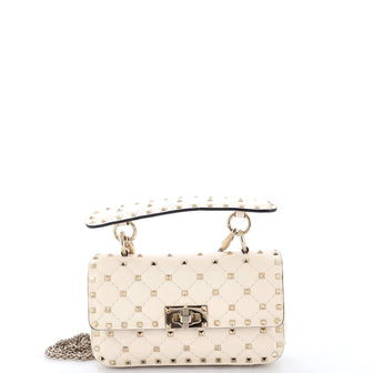 Valentino Garavani Rockstud Spike Flap Bag Quilted Leather Small