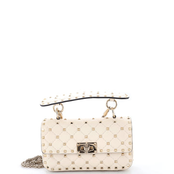 Valentino Garavani Rockstud Spike Flap Bag Quilted Leather Small