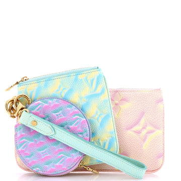 Louis Vuitton Trio Pouch Set Stardust Monogram Empreinte Leather