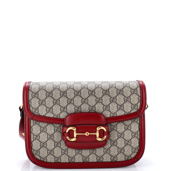 Gucci Horsebit 1955 Shoulder Bag GG Coated Canvas with Leather Small