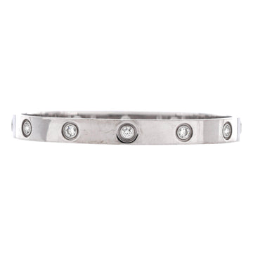 Cartier Love 10 Diamond Bracelet 18K White Gold with Diamonds