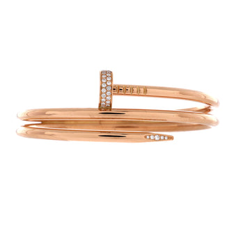 Cartier Juste un Clou Double Wrap Bracelet 18K Rose Gold with Diamonds