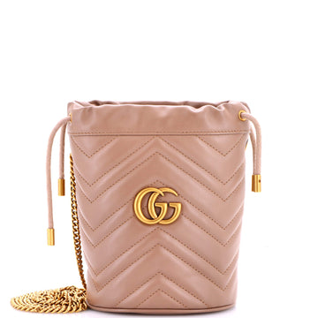 Gucci GG Marmont Bucket Bag Matelasse Leather Mini