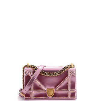 Christian Dior Diorama Flap Bag Studded Patent Small
