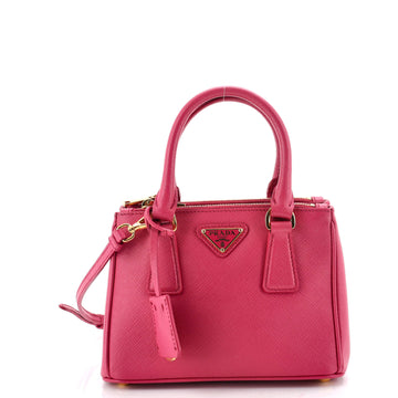Prada Galleria Double Zip Tote Saffiano Leather Mini