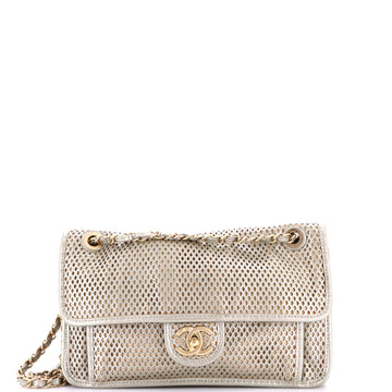 Chanel Up In The Air Flap Bag Perforated Leather Medium