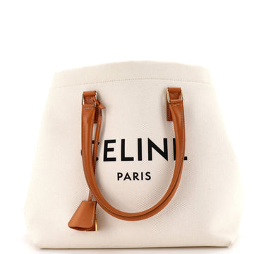 Celine Horizontal Cabas Tote Canvas with Leather Small