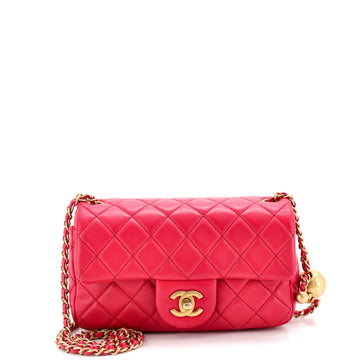 Chanel Pearl Crush Flap Bag Quilted Lambskin Mini