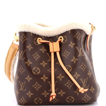 Louis Vuitton NeoNoe Handbag Monogram Canvas with Shearling BB