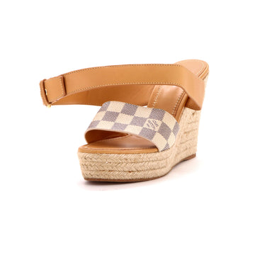 Louis Vuitton Women's Starboard Wedge Sandals Damier