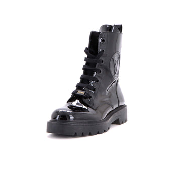 Louis Vuitton Women's Monogram Territory Flat High Ranger Boots Patent