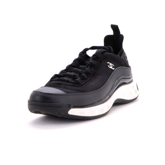 Chanel Men's CC Cap Toe Logo Sneakers Suede and Mixed Fibers