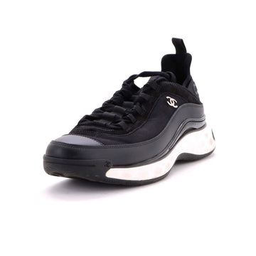 Chanel Men's CC Cap Toe Logo Sneakers Suede and Mixed Fibers