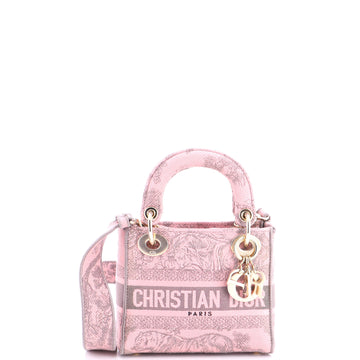 Christian Dior Lady D-Lite Bag Embroidered Canvas Mini