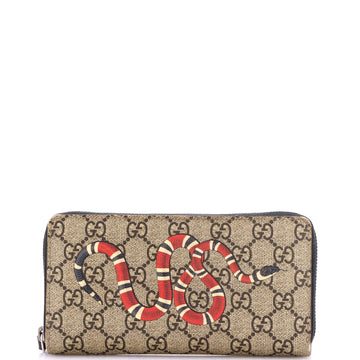 Gucci Zip Around Wallet GG Coated Canvas with Applique