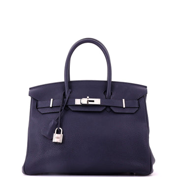 Hermes Birkin Handbag Verso Togo with Palladium Hardware 30