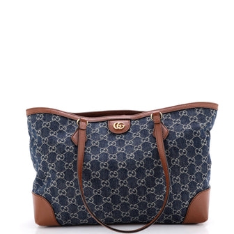 Gucci Ophidia Shopping Tote GG Denim Medium