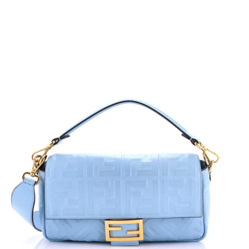 Fendi Baguette NM Bag Zucca Embossed Leather Medium