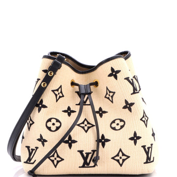 Louis Vuitton NeoNoe Handbag Monogram Giant Embroidered Cotton MM