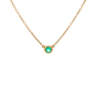 Tiffany & Co. Elsa Peretti Color By The Yard Pendant Necklace 18K Yellow Gold with Emerald .07CT