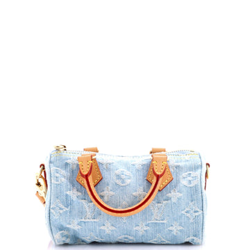 Louis Vuitton Speedy Bandouliere NM Bag Monogram Denim Sky Nano