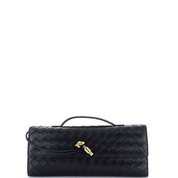 Bottega Veneta Andiamo Top Handle Clutch Intrecciato Nappa Long