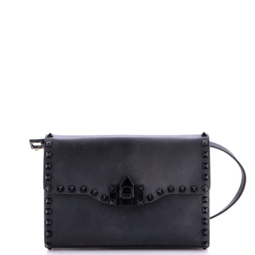 Valentino Garavani Rockstud Flip Lock Flap Bag Leather Medium