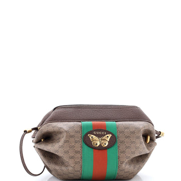 Gucci Web Butterfly Candy Crossbody Bag Mini GG Coated Canvas