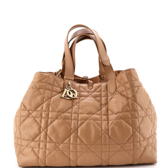 Christian Dior Toujours Tote Bag Macrocannage Quilt Calfskin Large