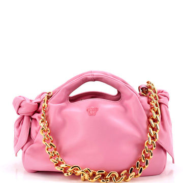 Versace Medusa Head Chain Tote Leather