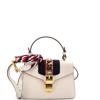 Gucci Sylvie Top Handle Bag Leather Mini