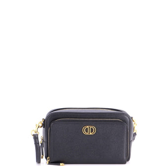 Christian Dior Caro Double Pouch Crossbody Bag Leather