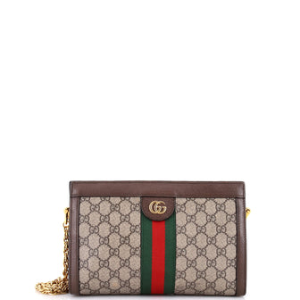 Gucci Ophidia Chain Shoulder Bag GG Coated Canvas Small