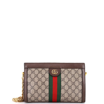 Gucci Ophidia Chain Shoulder Bag GG Coated Canvas Small