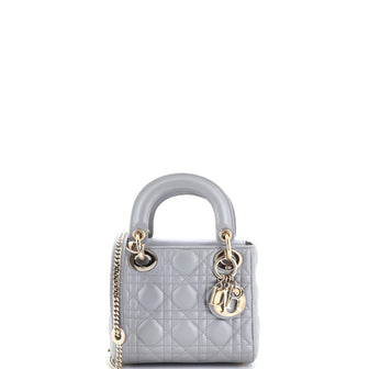 Christian Dior Lady Dior Chain Bag Cannage Quilt Lambskin Mini