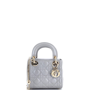Christian Dior Lady Dior Chain Bag Cannage Quilt Lambskin Mini