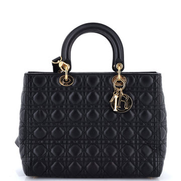 Christian Dior Lady Dior Bag Cannage Quilt Lambskin Large