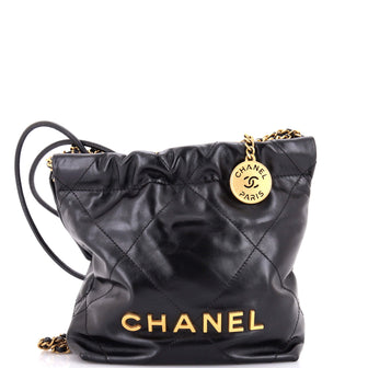 Chanel 22 Chain Hobo Quilted Calfskin Mini